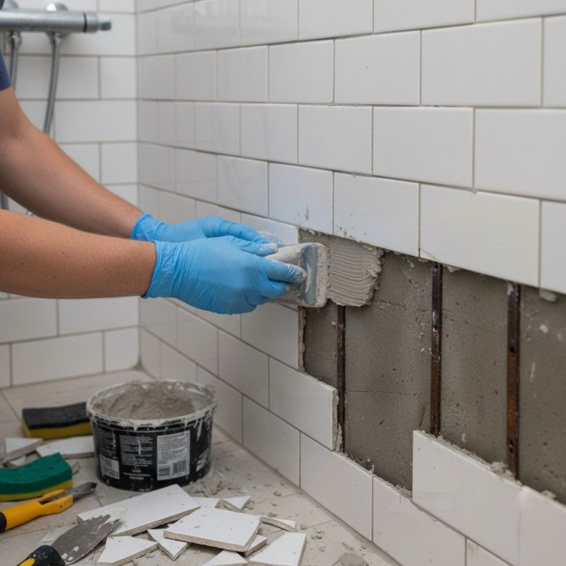 Bathroom Tile Repair detail